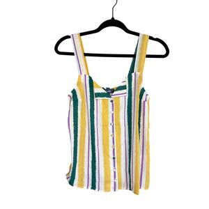 ModCloth Women’s Colorful Stripe Tank Top, Size XS, EUC